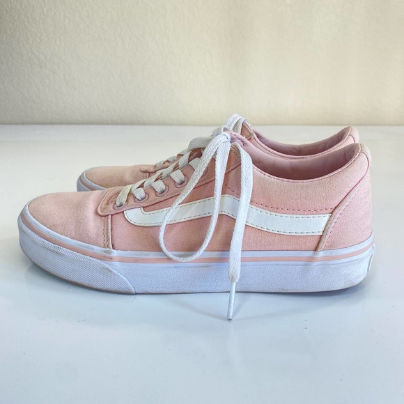 Vans Off The Wall Women's Size 7 Skateboarding Athletic Shoes Light Pink Lace Up - Picture 10 of 11